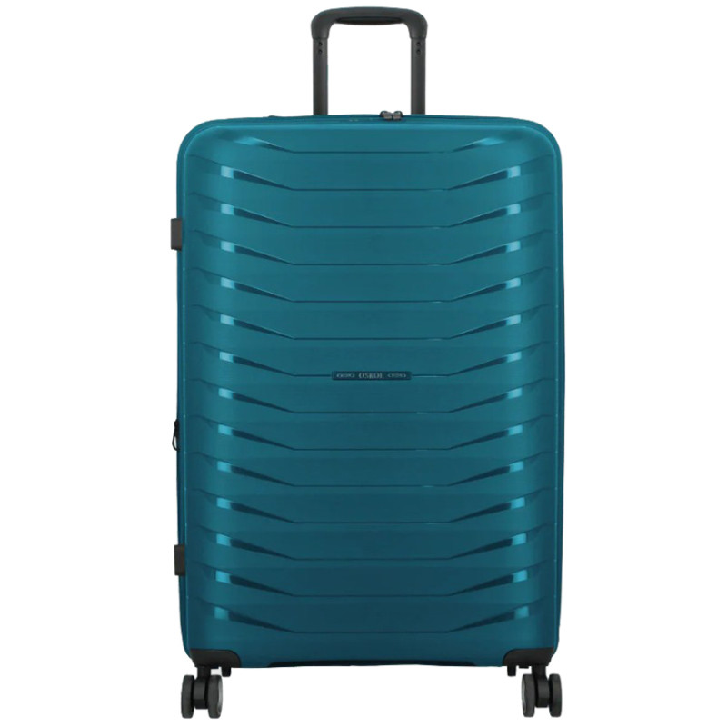 Jump Inlu Rigid Expandable Suitcase 4 Wheels Tsa 78Cm Petrol Blue