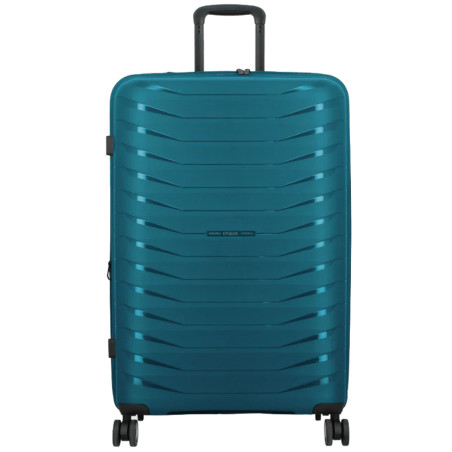 Jump Inlu Rigid Expandable Suitcase 4 Wheels Tsa 78Cm Petrol Blue
