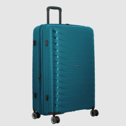 Jump Inlu Rigid Expandable Suitcase 4 Wheels Tsa 78Cm Petrol Blue