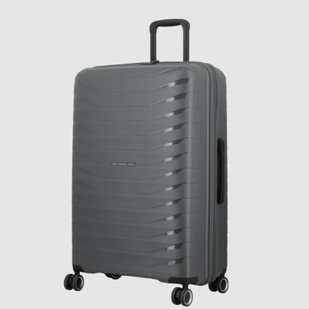 Jump Inlu Rigid Expandable Suitcase 4 Wheels Tsa 78Cm Grey