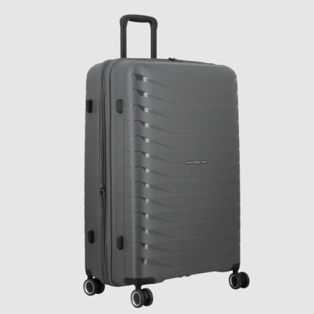 Jump Inlu Rigid Expandable Suitcase 4 Wheels Tsa 78Cm Grey