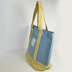 Les Tropéziennes Hondo Canvas Shopping Tote Bag Blue
