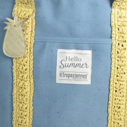 Les Tropéziennes Hondo Canvas Shopping Tote Bag Blue