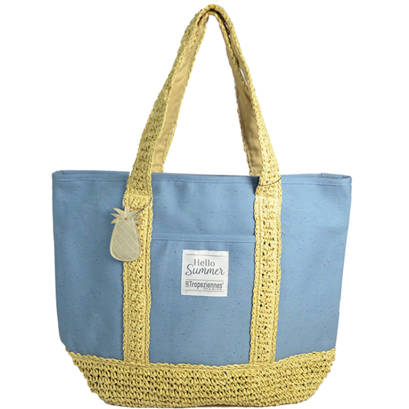 Les Tropéziennes Hondo Canvas Shopping Tote Bag Blue