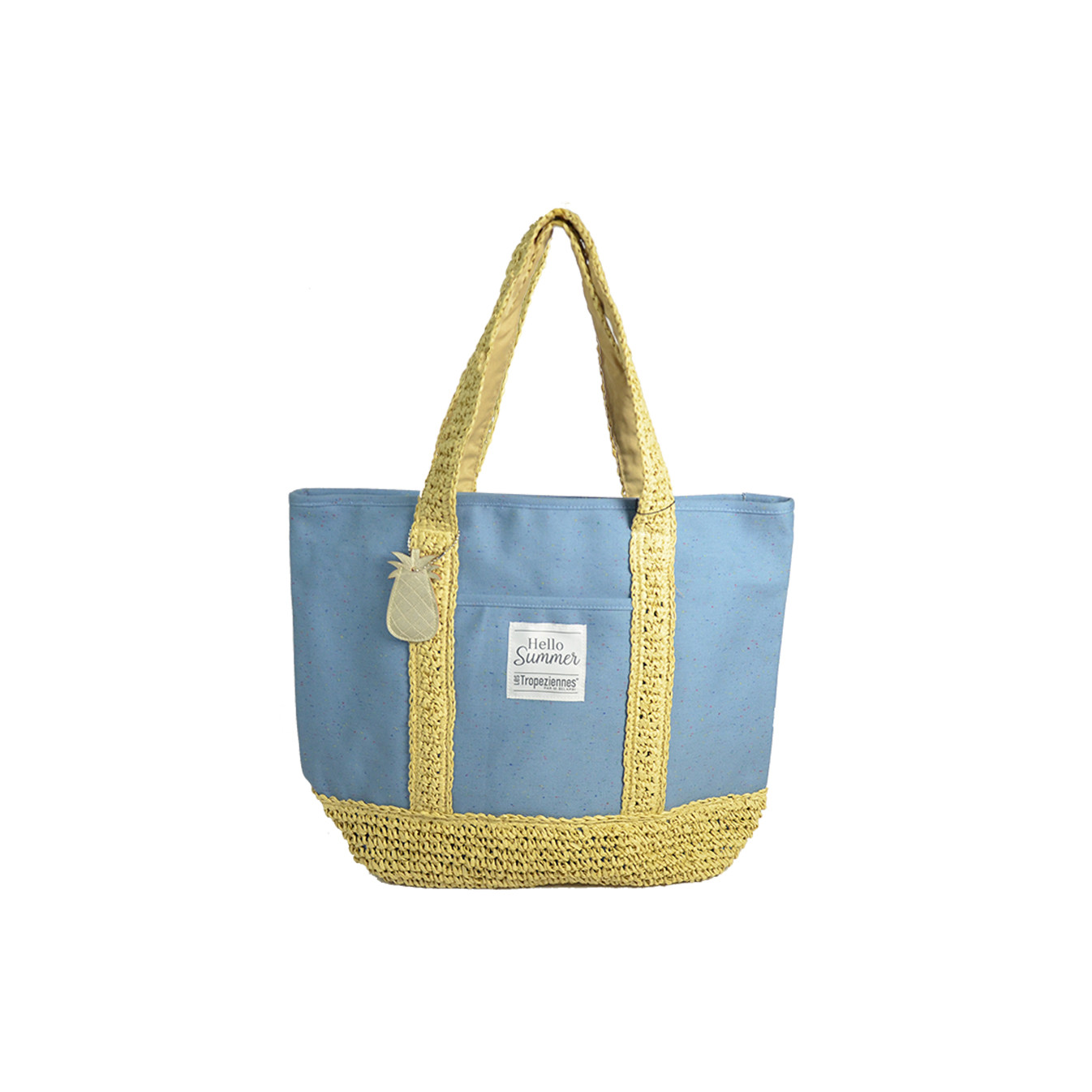 Les Tropéziennes Hondo Canvas Shopping Tote Bag Blue