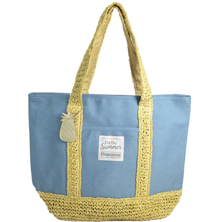 Les Tropéziennes Hondo Canvas Shopping Tote Bag Blue