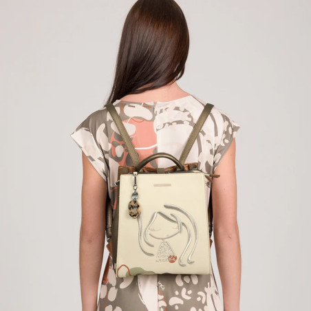 Anekke Gaia Backpack Square Shape Cream
