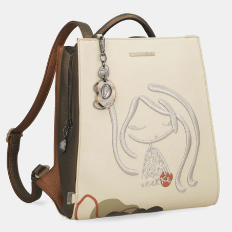 Anekke Gaia Backpack Square Shape Cream