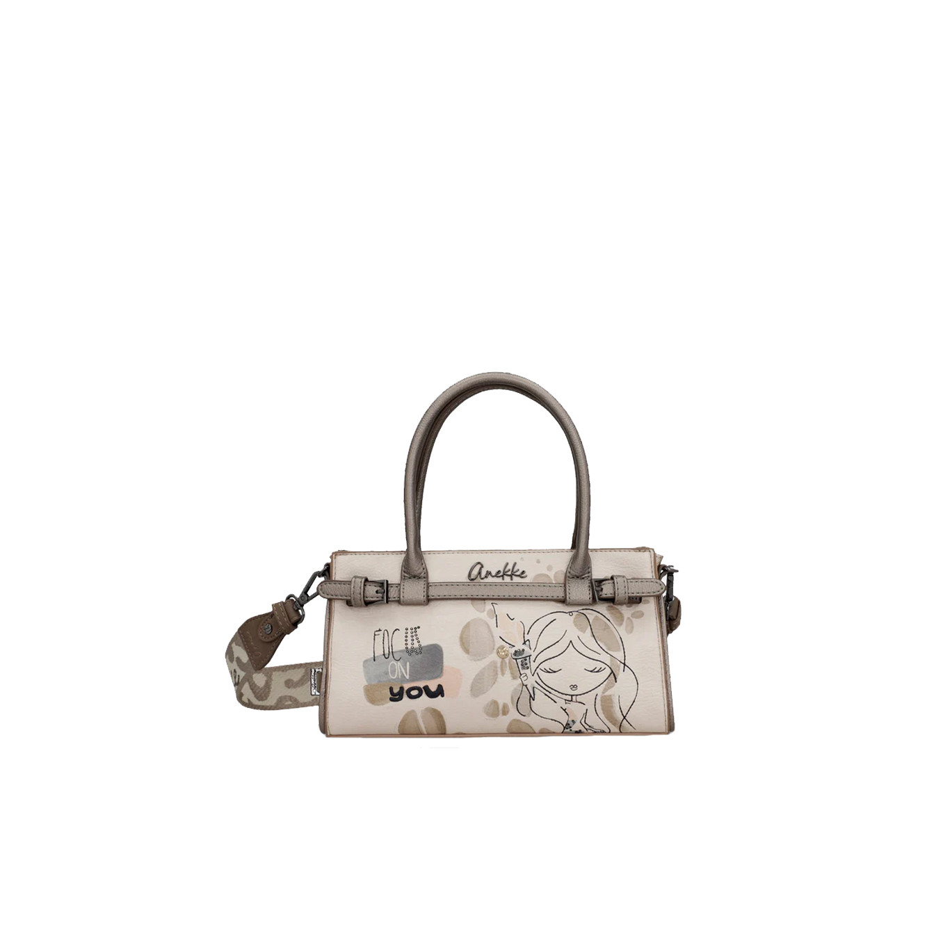 Anekke Olympia Baguette Bag Round Handles Taupe