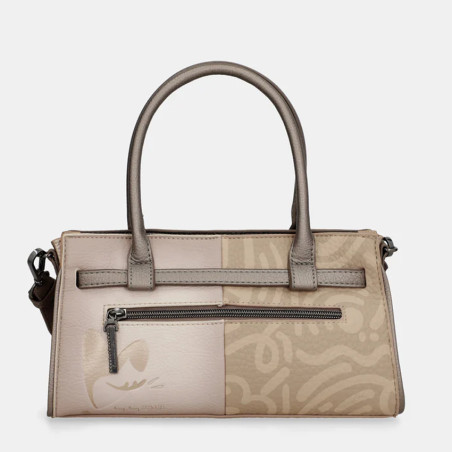 Anekke Olympia Baguette Bag Round Handles Taupe