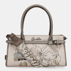 Anekke Olympia Baguette Bag Round Handles Taupe