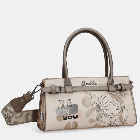Anekke Olympia Baguette Bag Round Handles Taupe