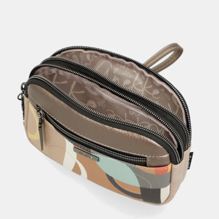 Anekke Sophia Double Compartment Cream Toiletry Bag