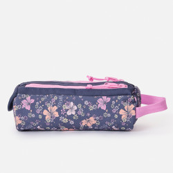 Rip Curl Crystal Cove 2-Compartment Pencil Case Navy Pink