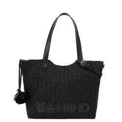 Valentino Courmayeur Woven Shopping Bag Nero