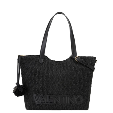 Valentino Courmayeur Woven Shopping Bag Nero