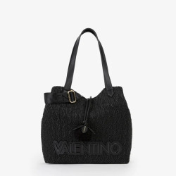 Valentino Courmayeur Woven Shopping Bag Nero