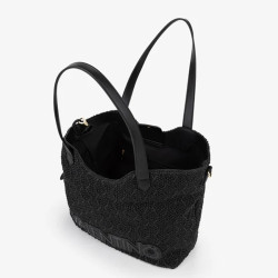 Valentino Courmayeur Sac Shopping Tissé Nero ouvert