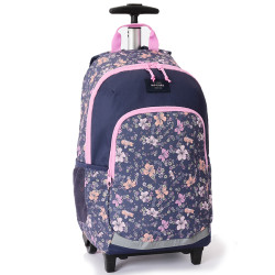 Rip Curl Crystal Cove 30L Navy Pink Wheeled Backpack