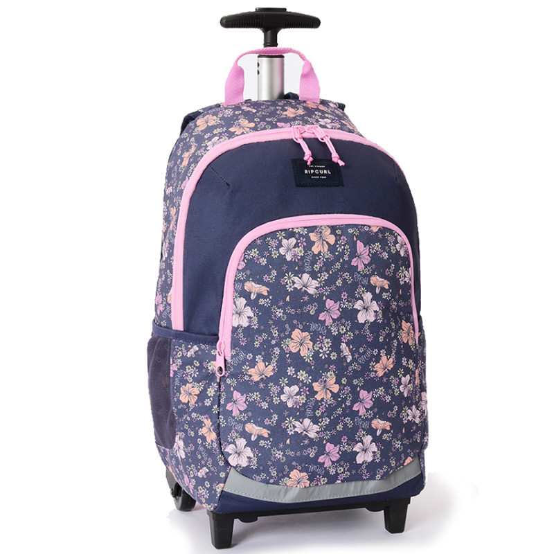Rip Curl Crystal Cove 30L Navy Pink Wheeled Backpack