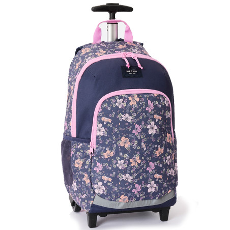 Rip Curl Crystal Cove 30L Navy Pink Wheeled Backpack