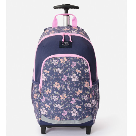 Rip Curl Crystal Cove 30L Navy Pink Wheeled Backpack