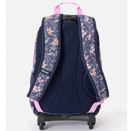 Rip Curl Crystal Cove 30L Navy Pink Wheeled Backpack