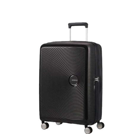 American Tourister Sound Box Spinner 67 cm Valise Trolley 4 Roues Black Bass