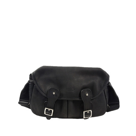 Berthille Mini Fishing Crossbody Suede Leather Black