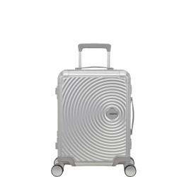 American Tourister Soundbox Alu Valise Cabine 55Cm Trolley 4 Roues Silver