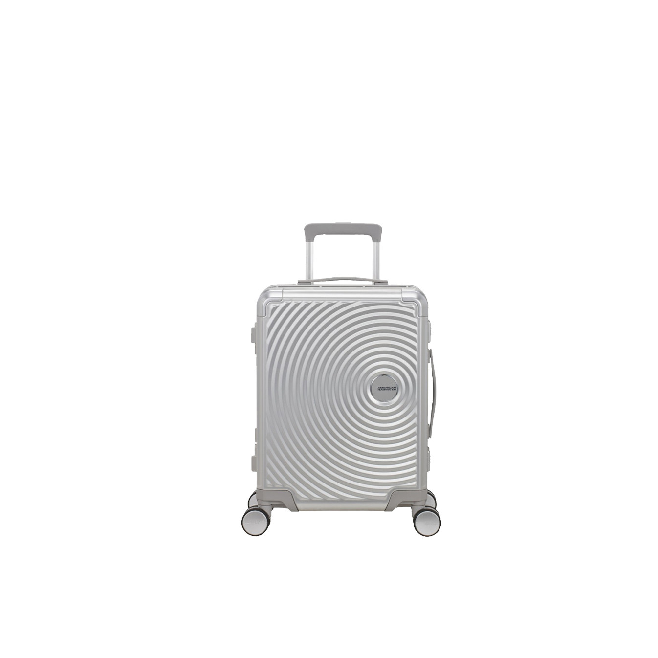 American Tourister Soundbox Alu Carry-On Trolley 4 Wheels Silver