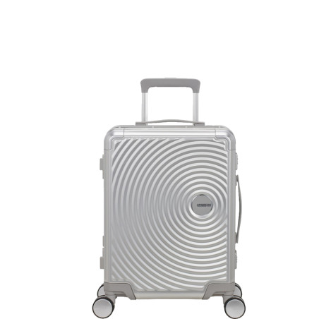 American Tourister Soundbox Alu Carry-On Trolley 4 Wheels Silver