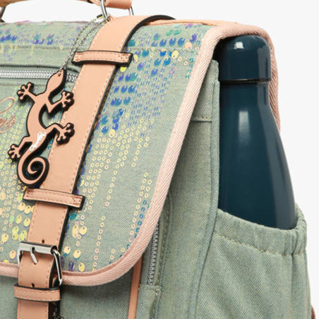 Cameleon Vintage Urban School Bag 35cm Holographic Denim