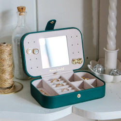 Scarlett Brigitte Maison Travel PU Leather Jewelry Box Green