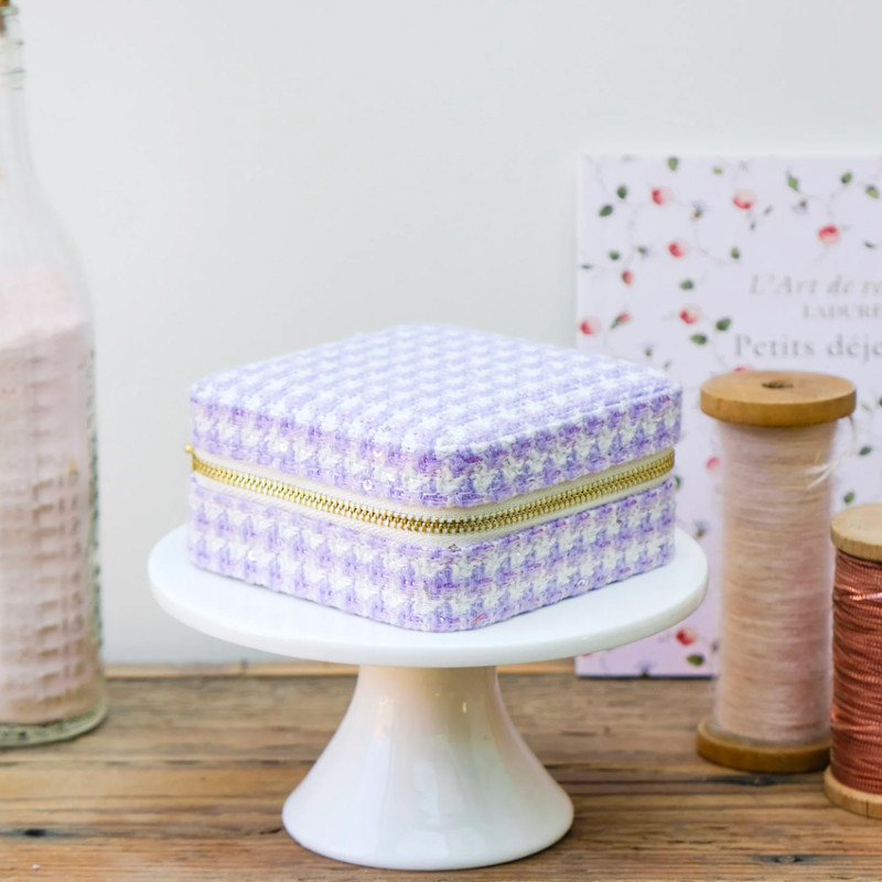 Maison Scarlett Corinne Travel Jewelry Box Hen's Nest Mauve
