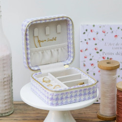 Maison Scarlett Corinne Travel Jewelry Box Hen's Nest Mauve