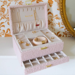 Maison Scarlett Denise Jewelry Box in Teddy Rose Plush