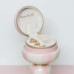 Maison Scarlett Travel Jewelry Box Yvonne in PU Leather Pink