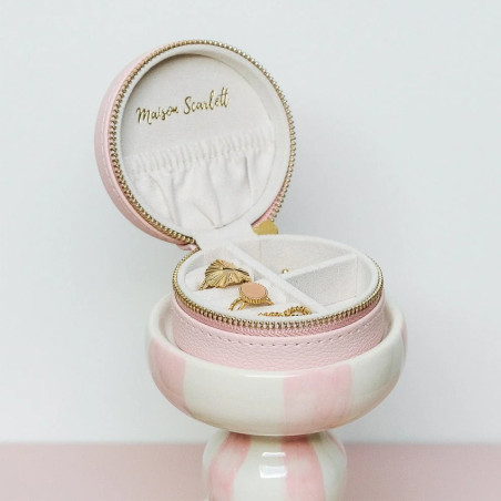 Maison Scarlett Boîte à Bijoux De Voyage Yvonne En Cuir PU Rose