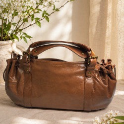 Gérard Darel Le 24 Hours Premium Handbag Frosted Leather Chamois