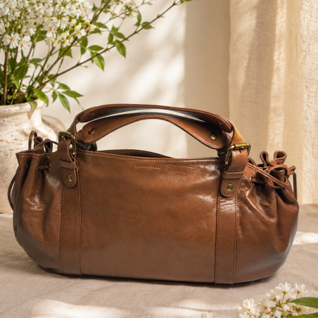 Gérard Darel Le 24 Hours Premium Handbag Frosted Leather Chamois