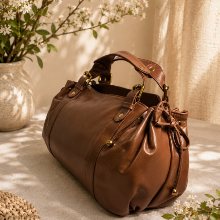 Gérard Darel Le 24 Hours Premium Handbag Frosted Leather Chamois