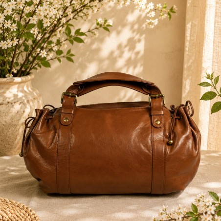 Gérard Darel Le 24 Hours Premium Handbag Frosted Leather Chamois