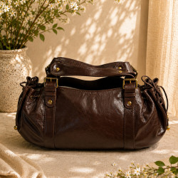 Gérard Darel Le 24 Heures Premium Handbag Frosted Leather Brown