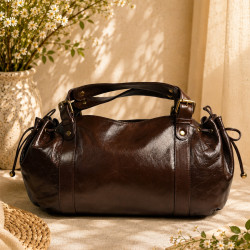 Gérard Darel Le 24 Heures Premium Handbag Frosted Leather Brown