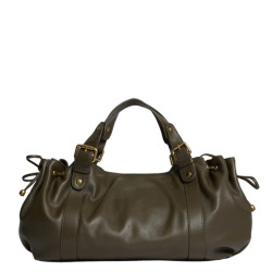 Gérard Darel The 24 Hours Leather Handbag in Khaki