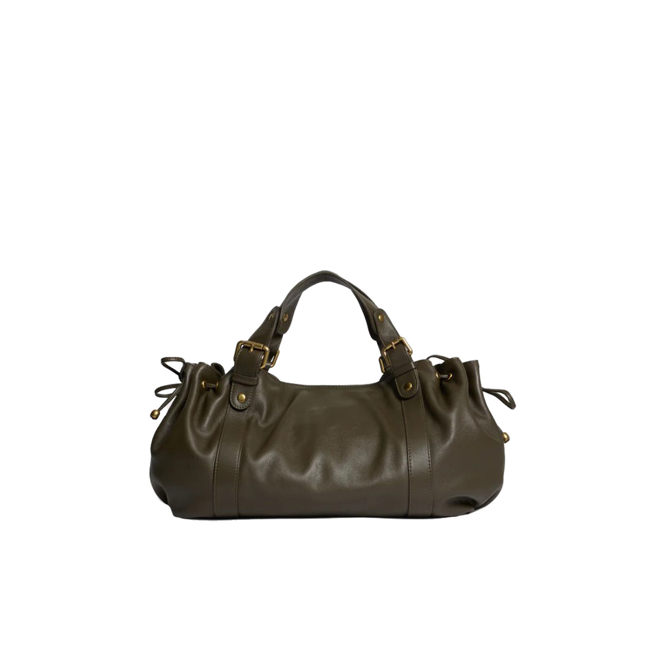 Gérard Darel The 24 Hours Leather Handbag in Khaki
