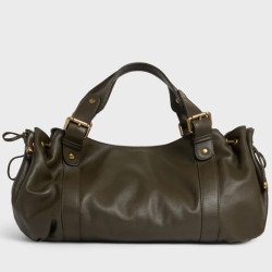 Gérard Darel The 24 Hours Leather Handbag in Khaki