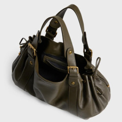 Gérard Darel The 24 Hours Leather Handbag in Khaki
