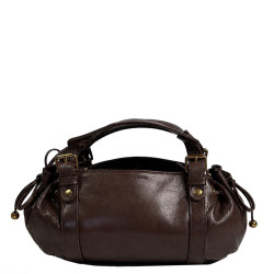 Gérard Darel The 12 Hours Mini Handbag in Crinkled Leather Brown